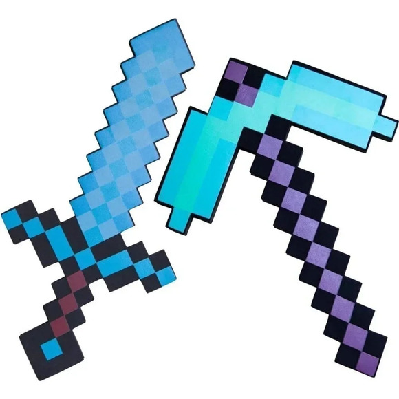 17.7''/45cm Pick Axe Sword Plush Toys  For Halloween Christmas - Picture 1 of 6